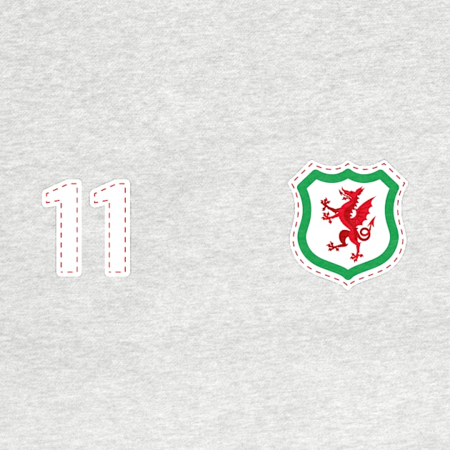 Wales Cymru Football Supporters Heritage Home Crest Number 11 by Culture-Factory